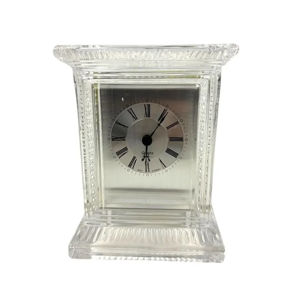 VTG‎ Godinger Clock Hechinger Full Lead Crystal Quartz West Germany 1980s